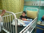 A Palestinian child in Shifa hospital, Gaza